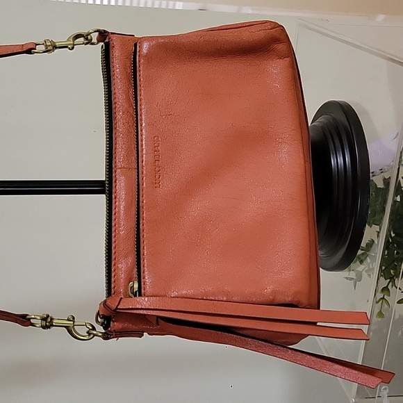 Lucky Brand Orange Koda Leather crossbody bag😍🥰 - Picture 5 of 15